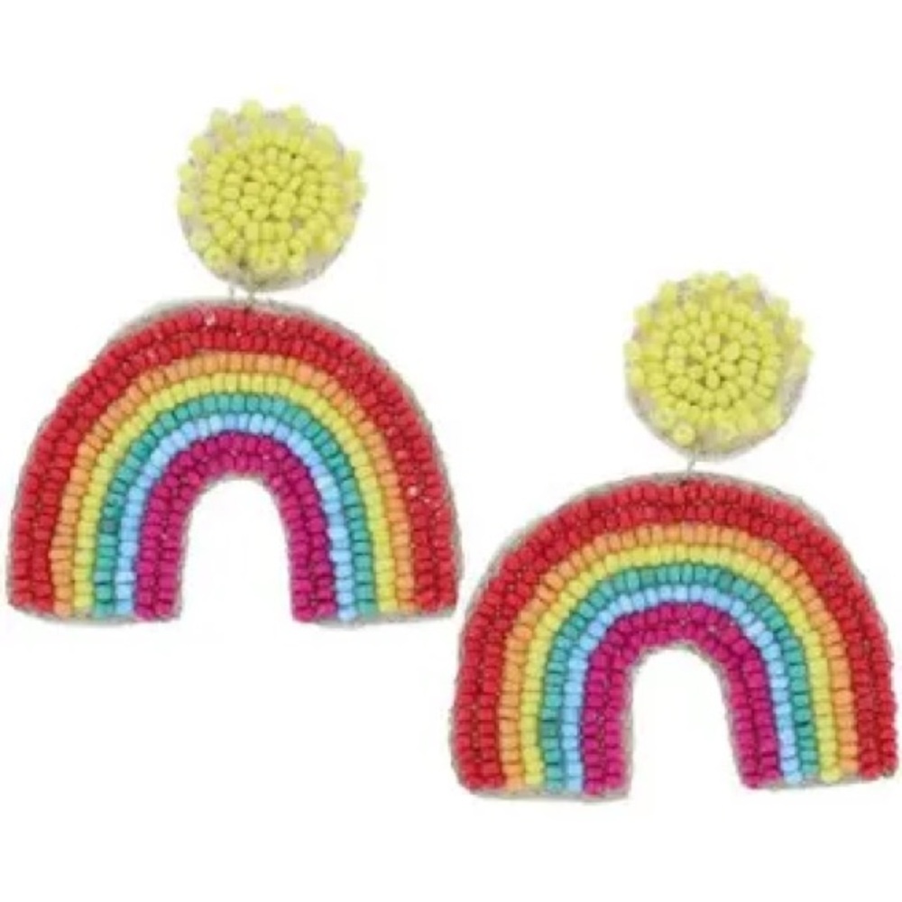 Beaded Rainbow Earrings
